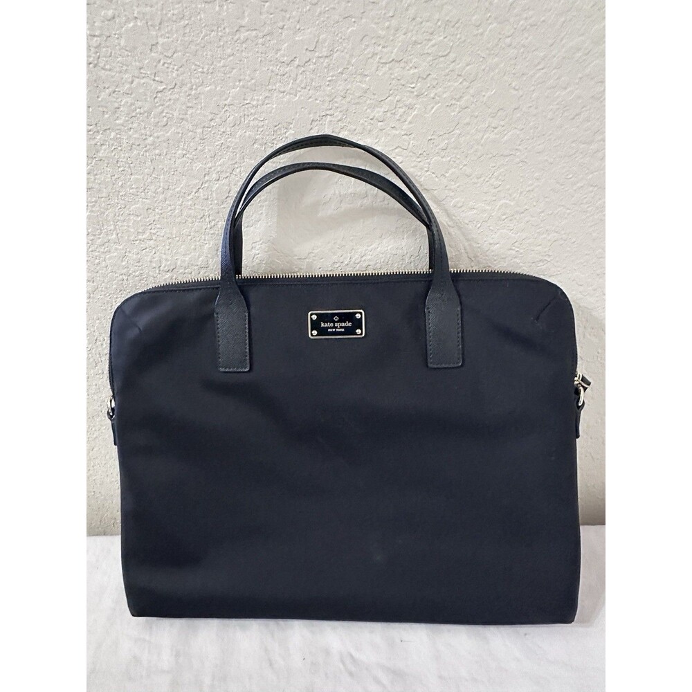 Kate Spade New York Black Nylon Briefcase for 15" Laptop with Partitions